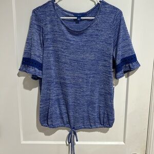 Apt 9 Blue & White Blouse